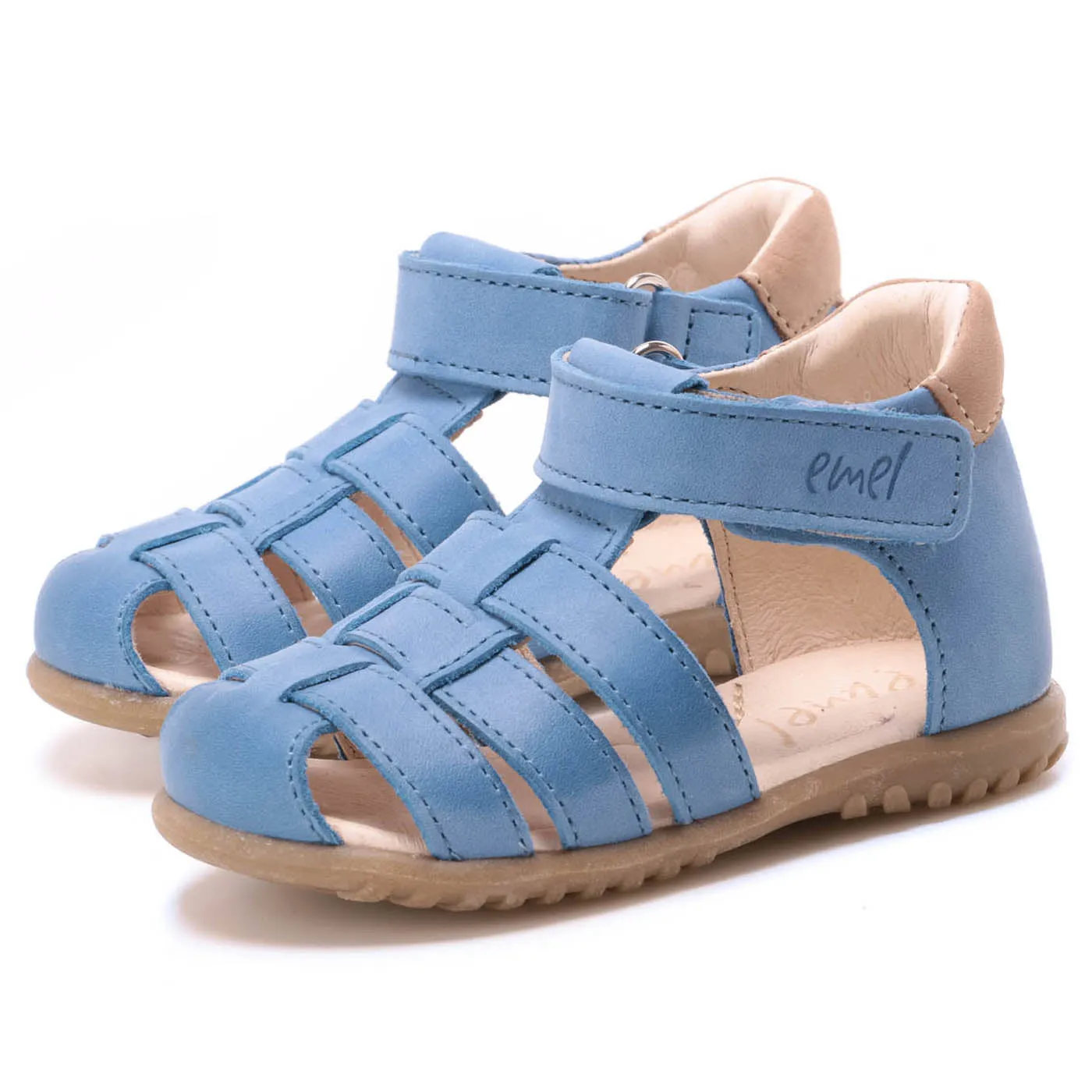 (1078-4) Emel blue closed sandals