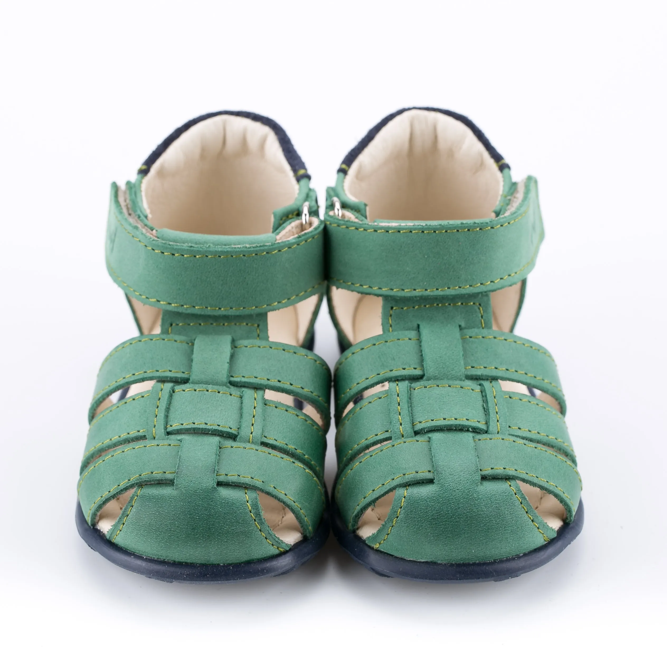 (1078-6) Emel green closed sandals