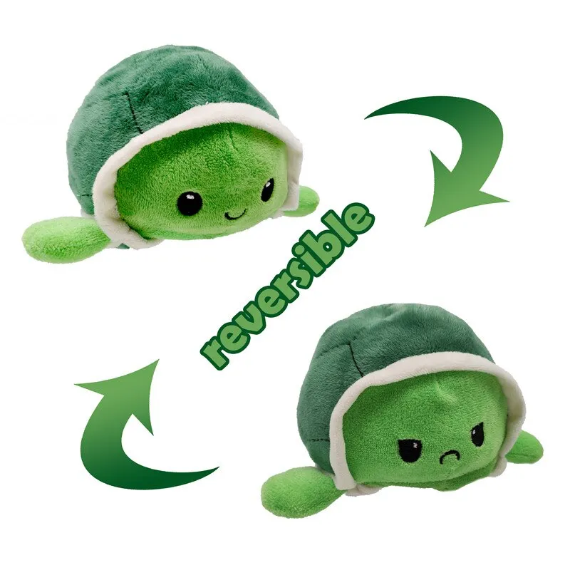 2021 reversible tortoise plush toys flip stuffed turtle reversible doll Peluche flip toys Cute Simulation tortoise Plush Toys