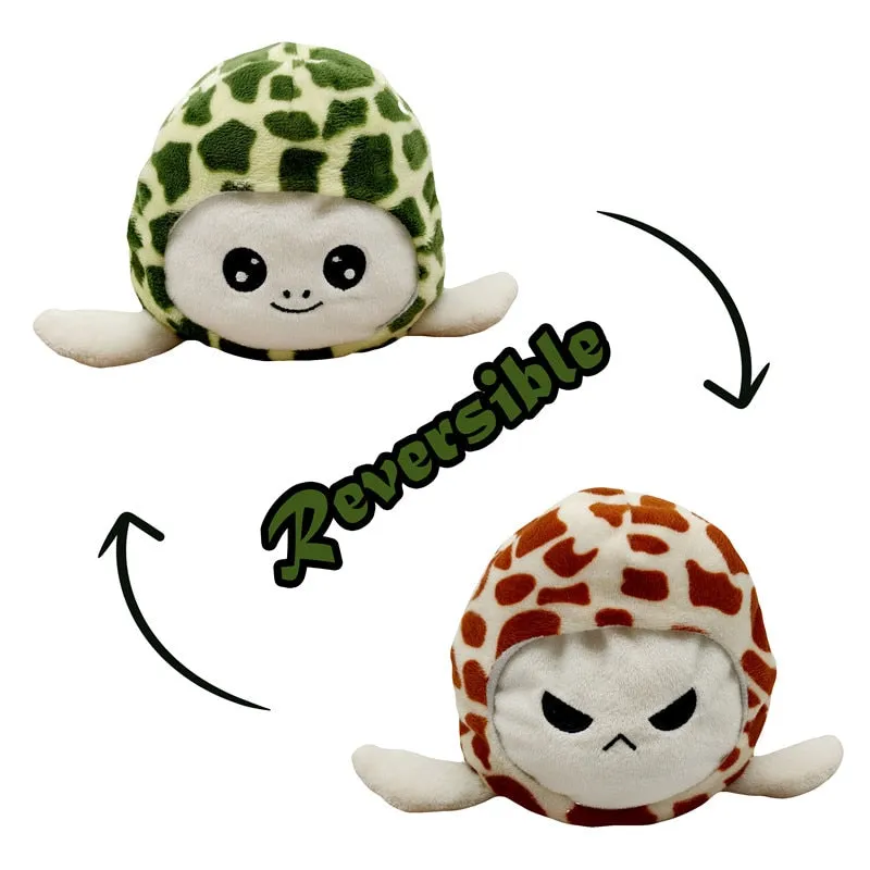 2021 reversible tortoise plush toys flip stuffed turtle reversible doll Peluche flip toys Cute Simulation tortoise Plush Toys