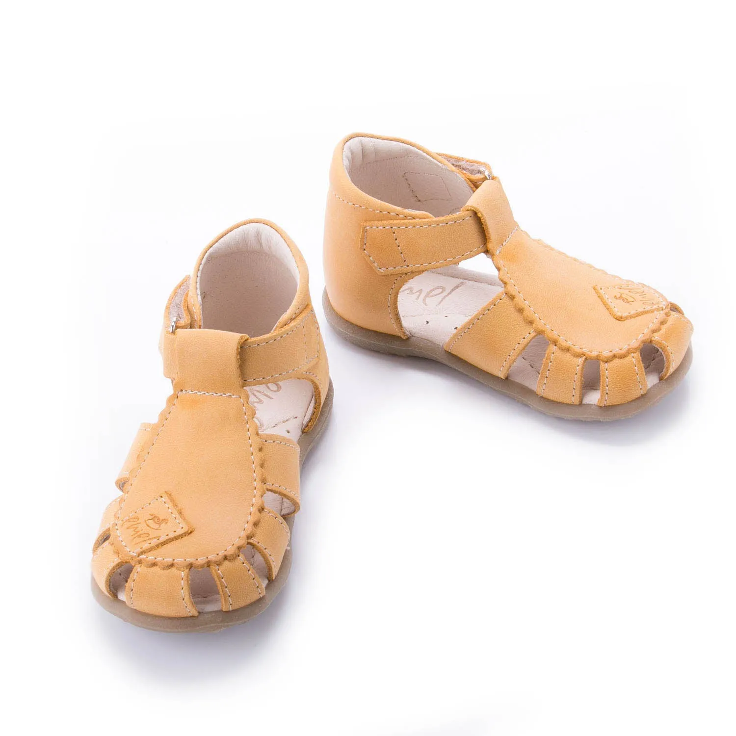 (2206-9) Emel yellow closed sandals