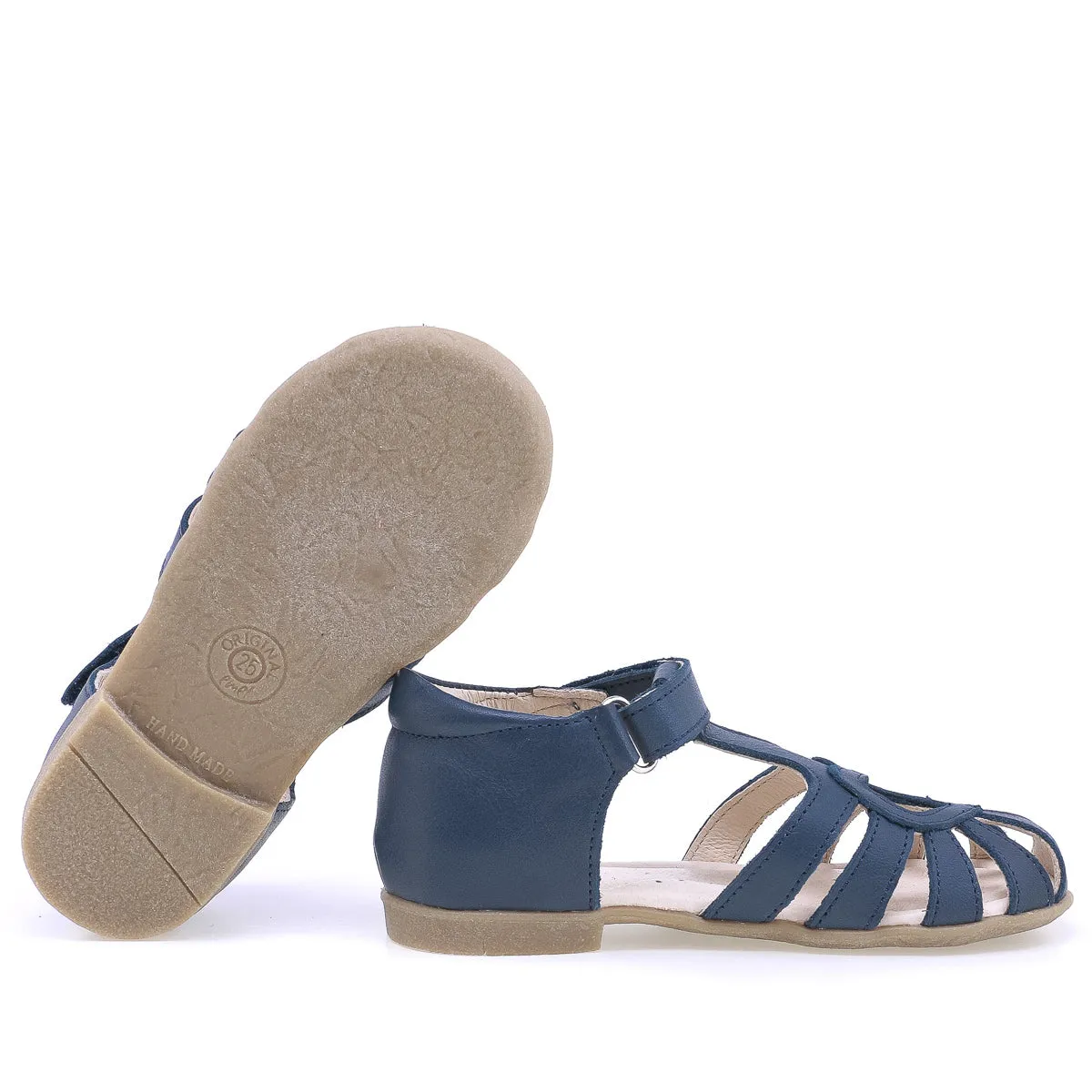 (2635-14) Emel navy Blue closed sandal