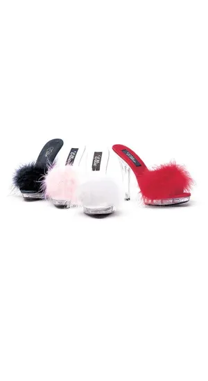 5" Marabou Slipper