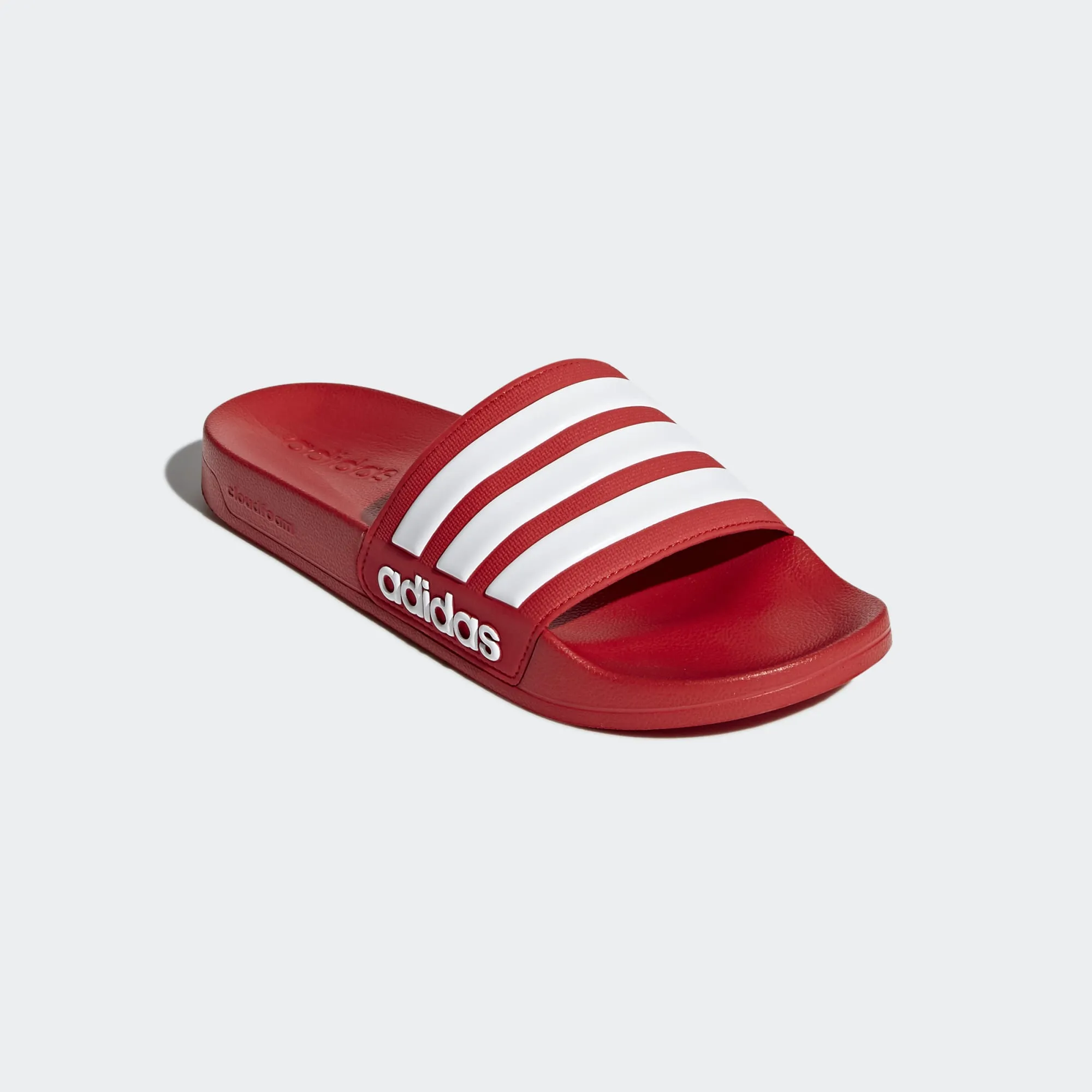 ADILETTE CLOUDFOAM SLIDES SCARLET / CLOUD WHITE / SCARLET