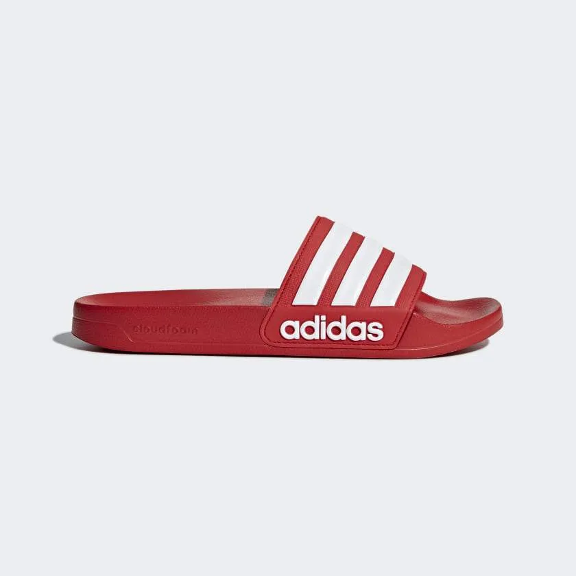 ADILETTE CLOUDFOAM SLIDES SCARLET / CLOUD WHITE / SCARLET