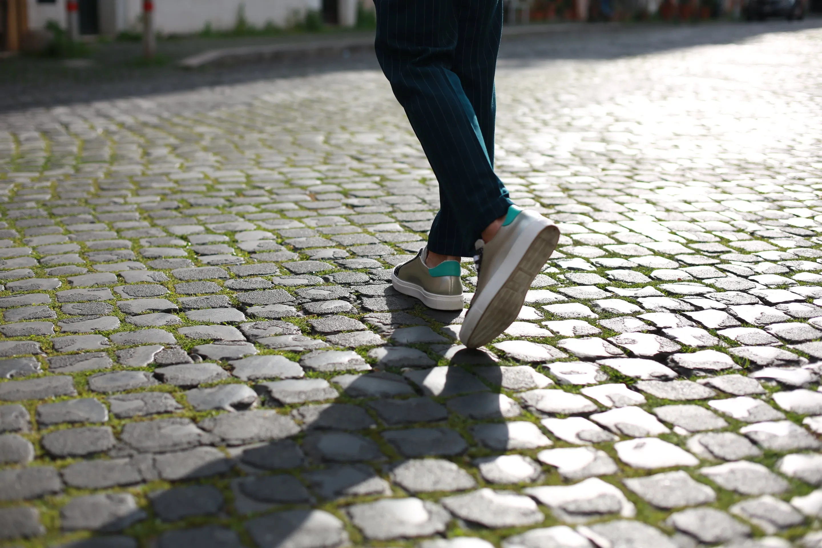 Amalfi - Silver and Seafoam Green Sneaker