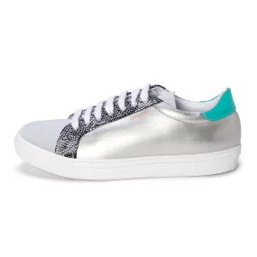 Amalfi - Silver and Seafoam Green Sneaker