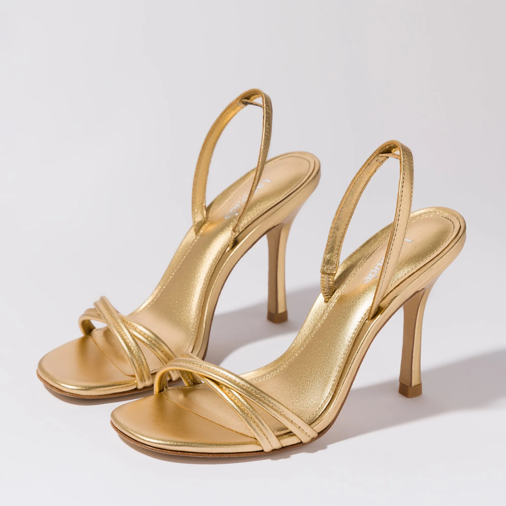 Annie Sandal In Gold Metallic Leather