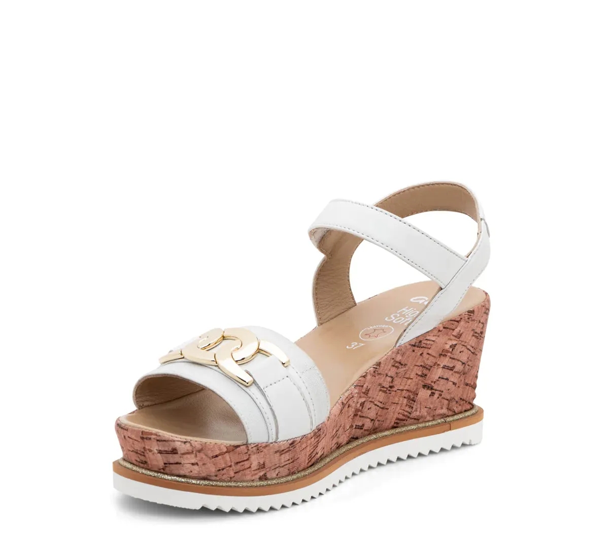 ARA PARMA BUCKLE CORK WEDGE SANDAL 51102