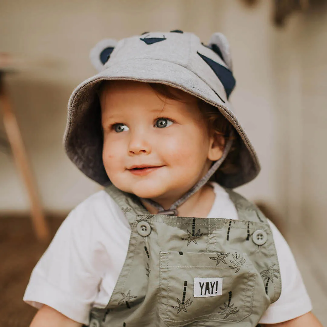 Bedhead Toddler Kids Bucket Hat UPF50  - Tiger Grey Marle