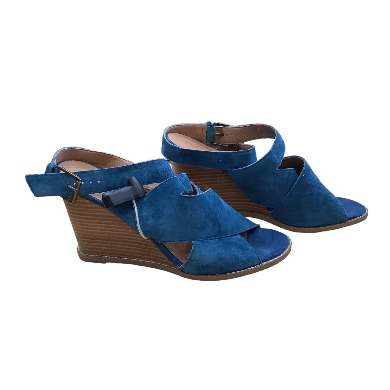 Blue Shoes Heels Wedge Caslon, Size 8