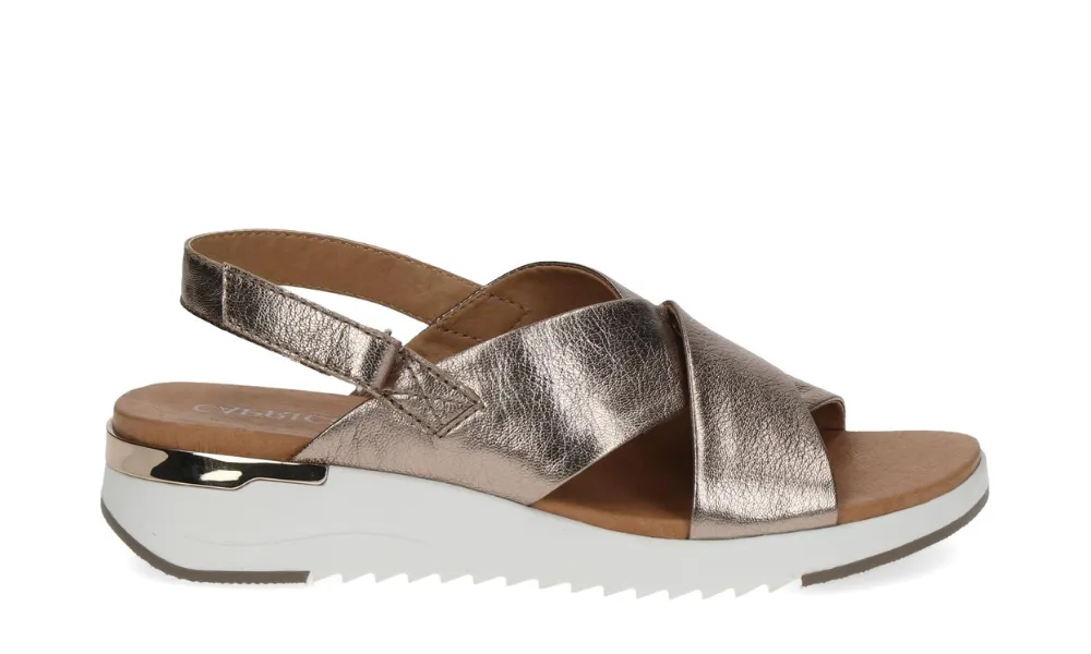 Caprice - Kandy Slingback Sandals Taupe Metallic