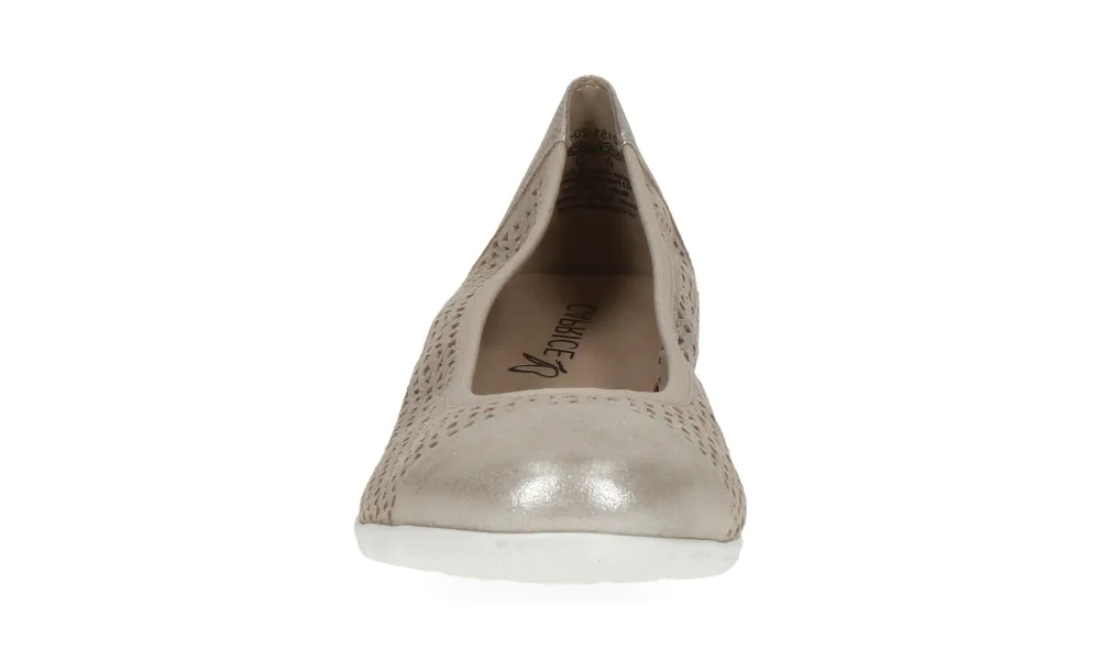 Caprice - Vivian Ballet Pump Taupe Metallic