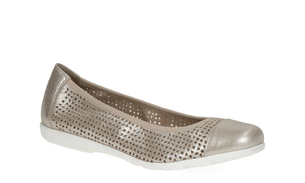 Caprice - Vivian Ballet Pump Taupe Metallic