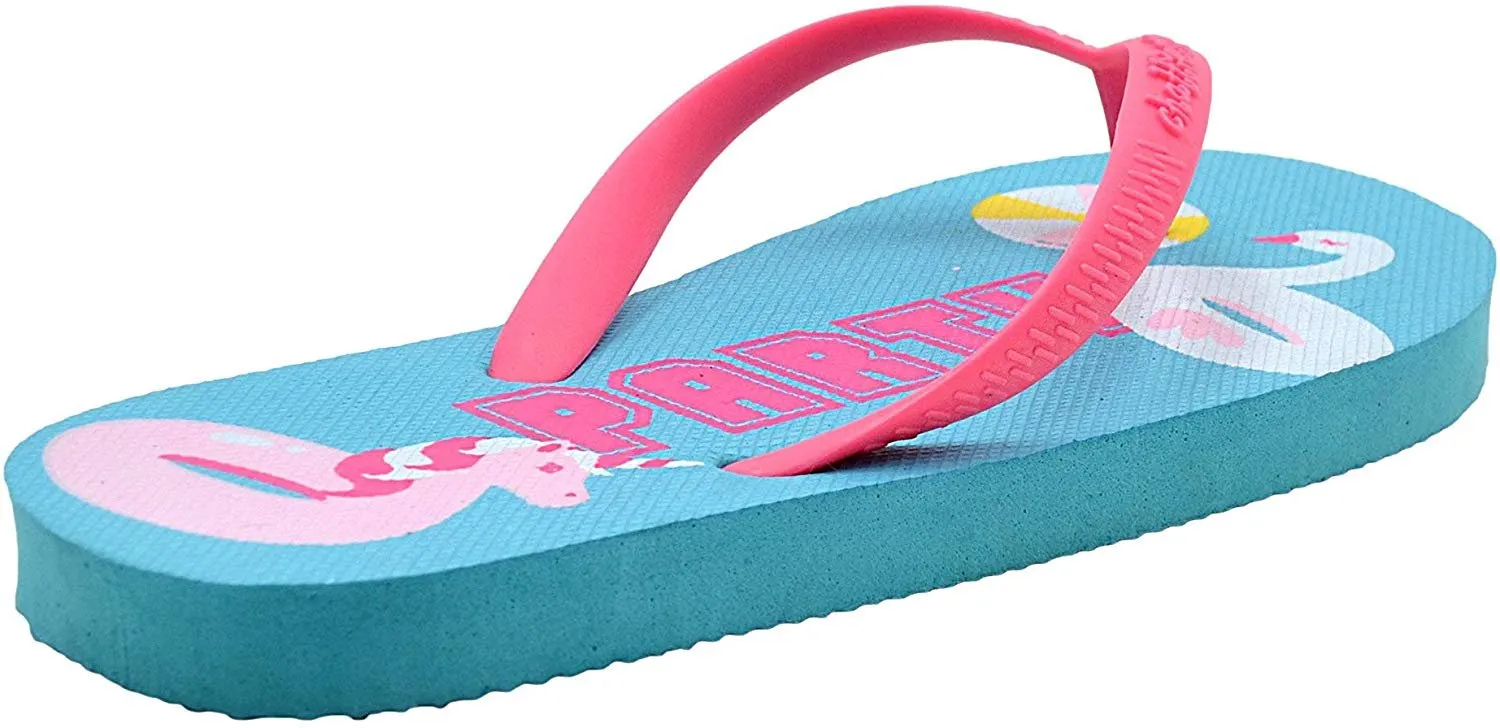 Chatties Girls' Flip Flop Little Kid Cute Mix N Match Print Slip On Summer Thong Sandal