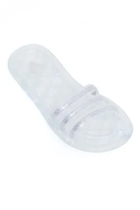 CHIC WOMEN SLIDES-CLEAR