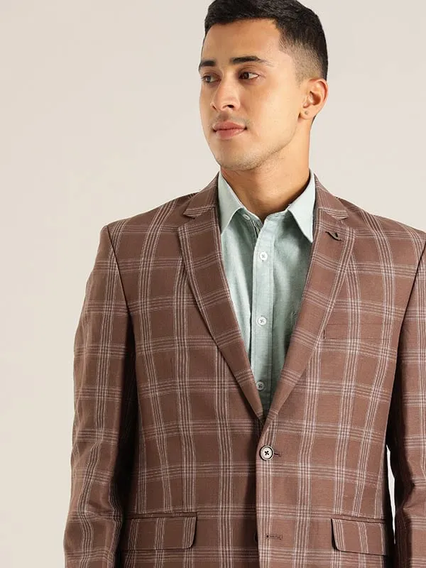 Constructed Checked Casual Blazer