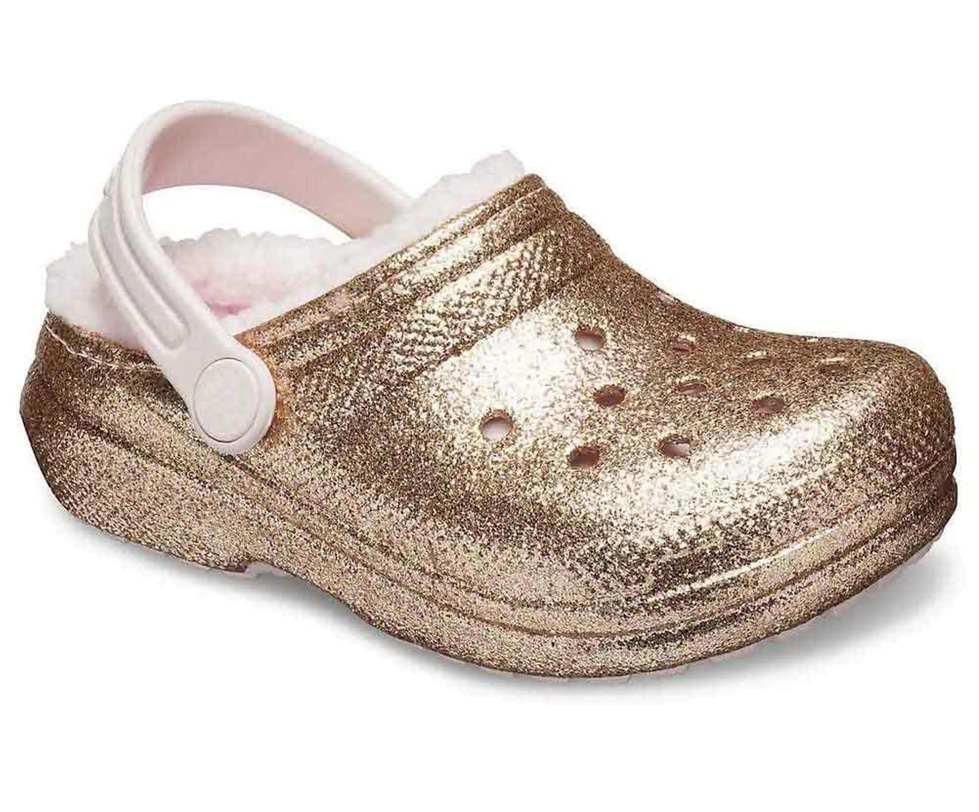 Crocs Classic Glitter Lined Kids Clogs