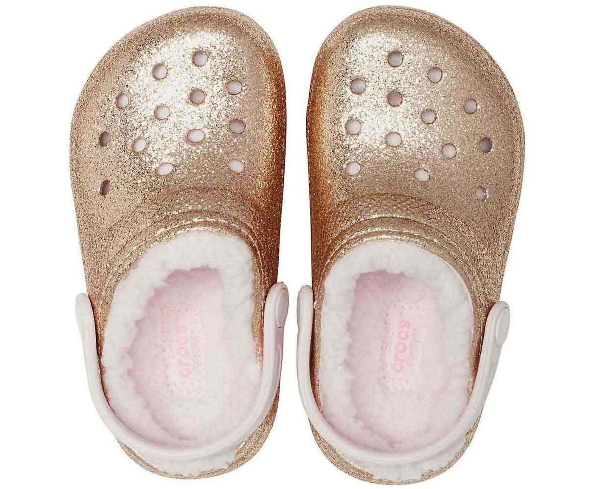 Crocs Classic Glitter Lined Kids Clogs