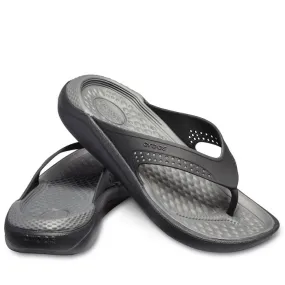 Crocs LiteRide Flip Flop Black/Slate Grey Womens & Mens