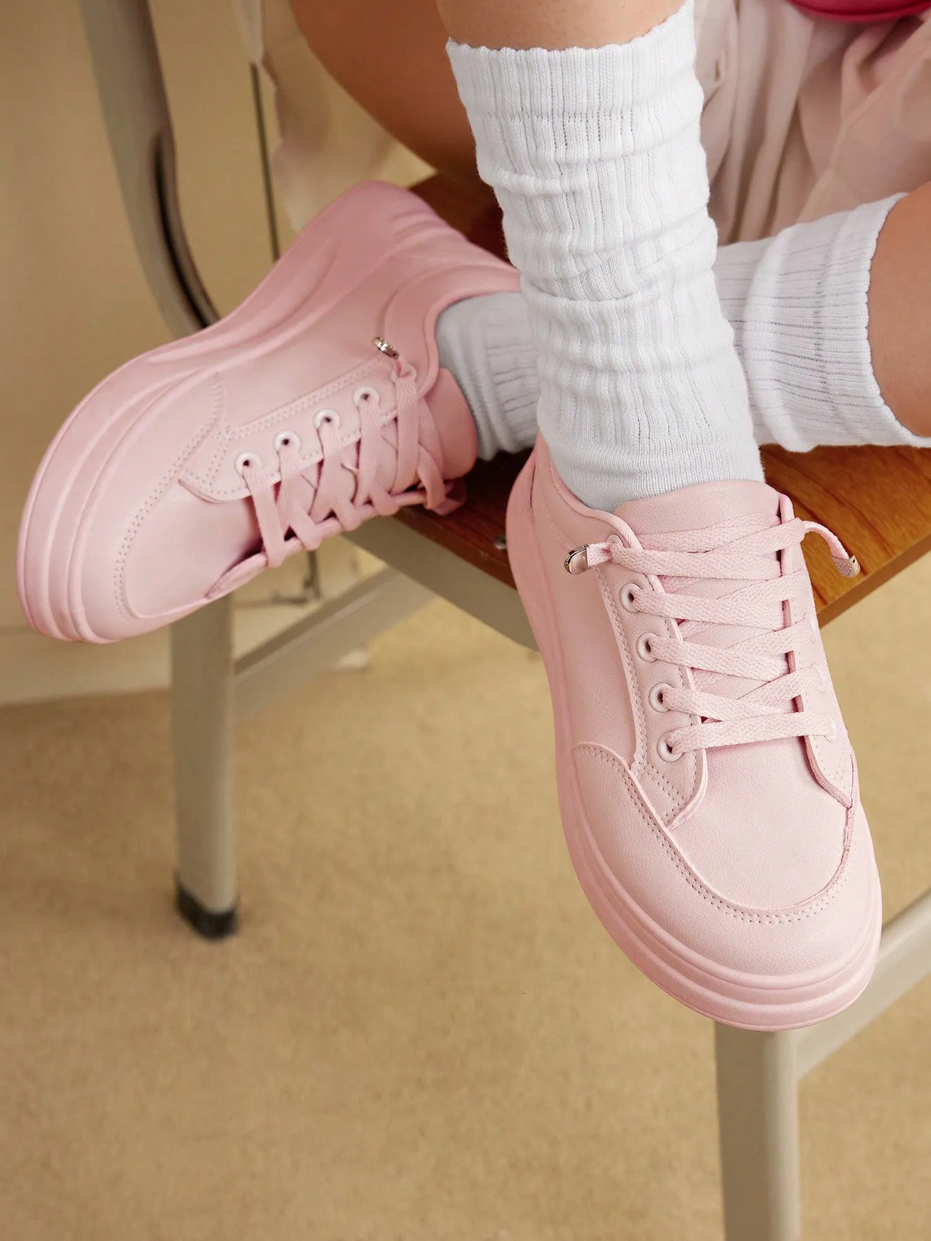 CUCCOO EASI Woman Shoes Light Pink Sports Shoes For Spring And Summer Sports Shoes Casual Shoes