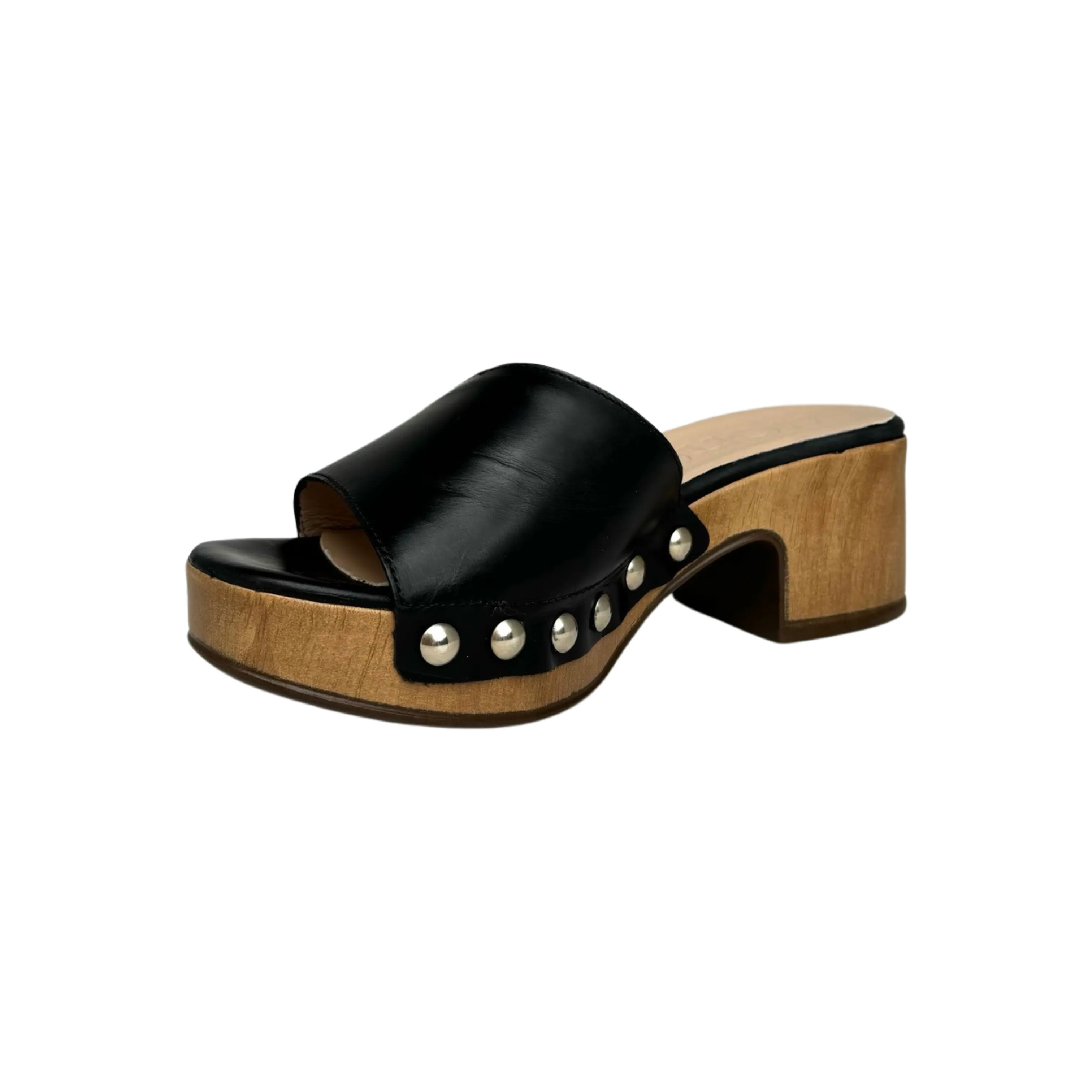 D8831 Black Clog Sandal