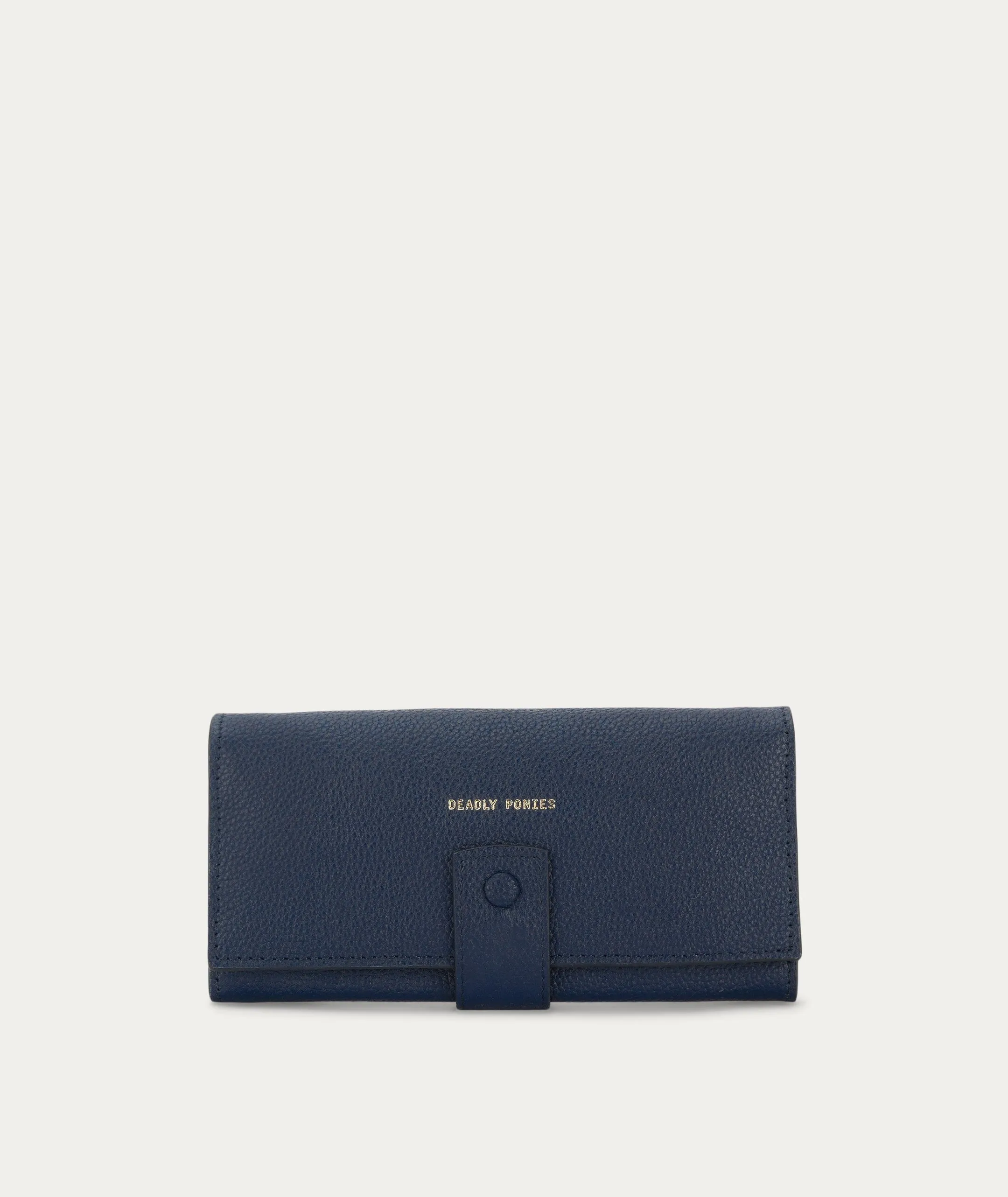 Deadly Ponies Flip and Snap Wallet Maxi - Indigo