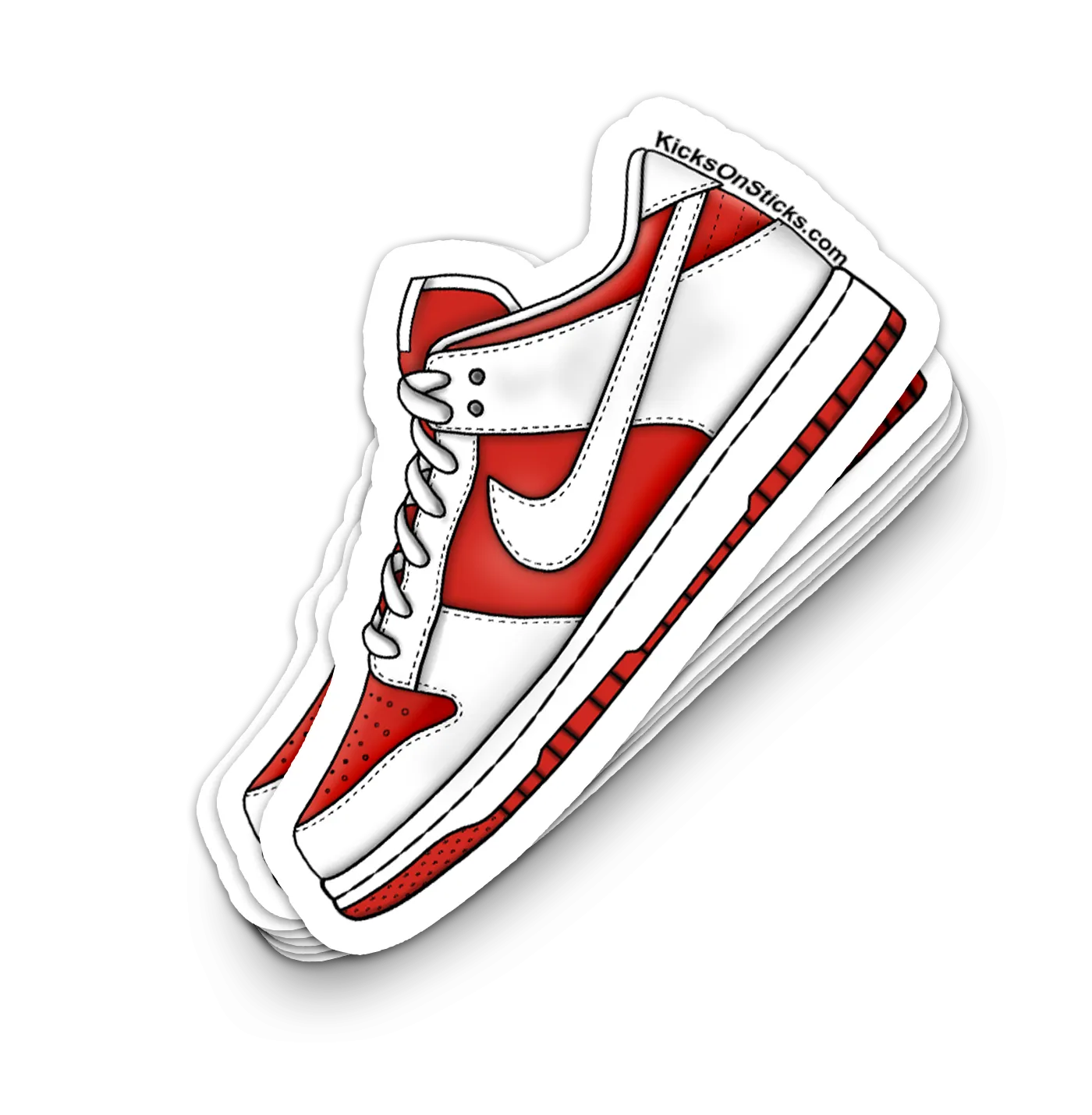 Dunk Low "Championship Red" Sneaker Sticker