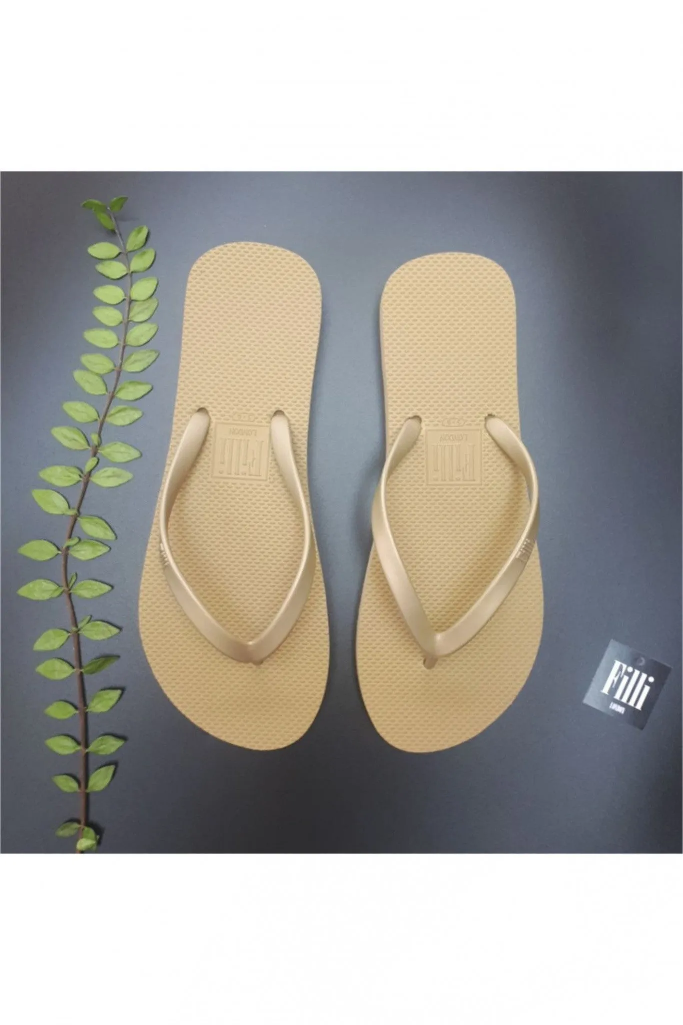 Filli London Naked Flip Flops - Gold