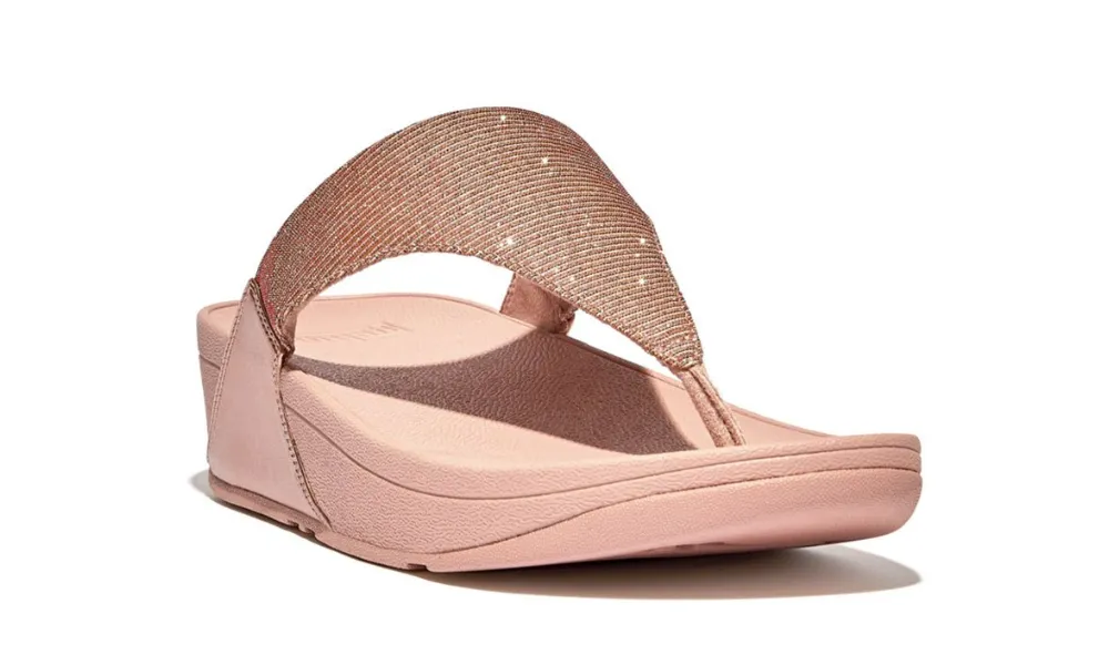 Fitflop - Lulu Shimmerlux Toe-Post Sandals Rose Gold