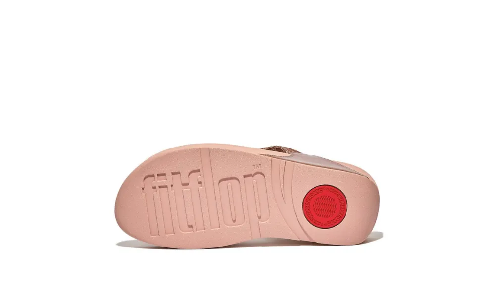 Fitflop - Lulu Shimmerlux Toe-Post Sandals Rose Gold