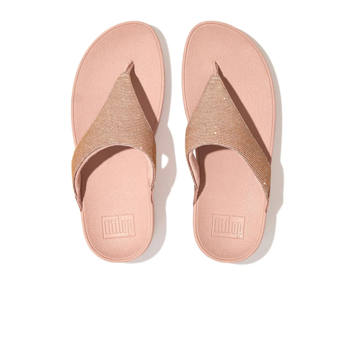 Fitflop - Lulu Shimmerlux Toe-Post Sandals Rose Gold