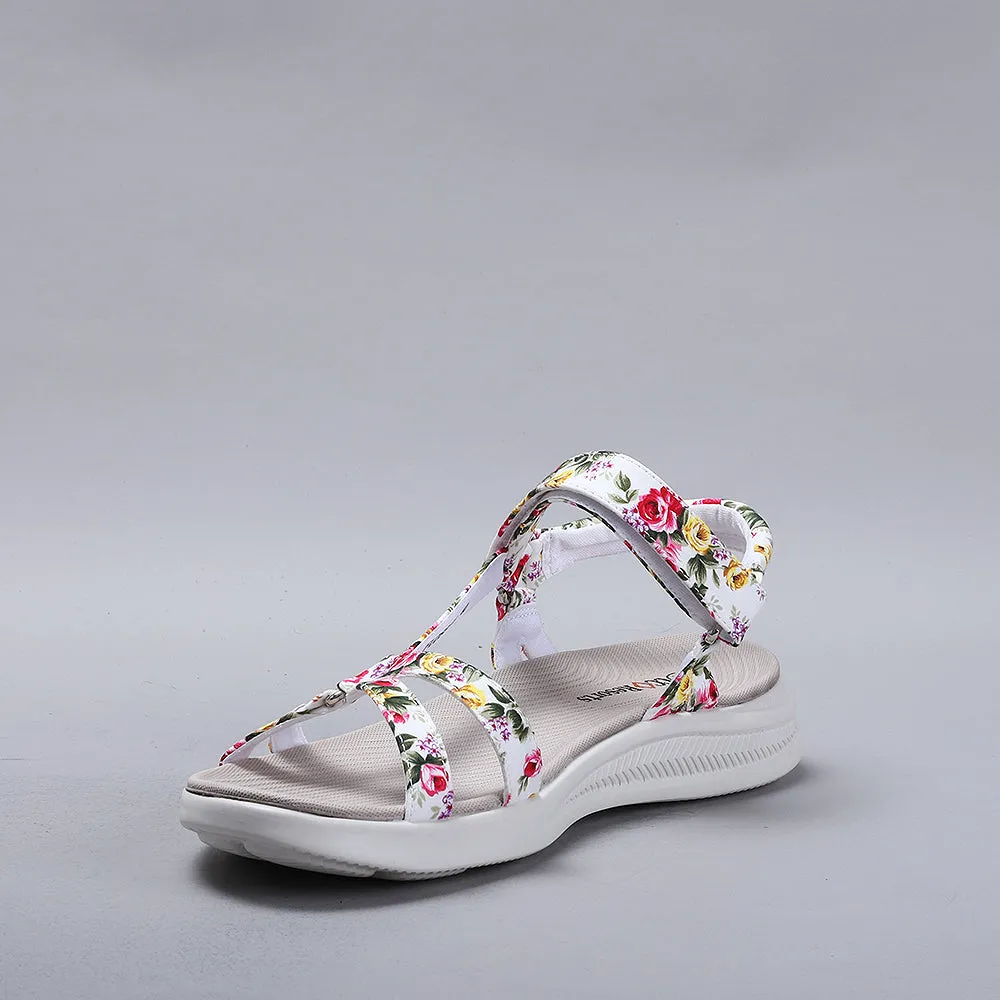 Floss-White Floral Print