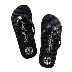 Gold Palm Tree- Studs Charm Big Kids Flip Flops Sandal