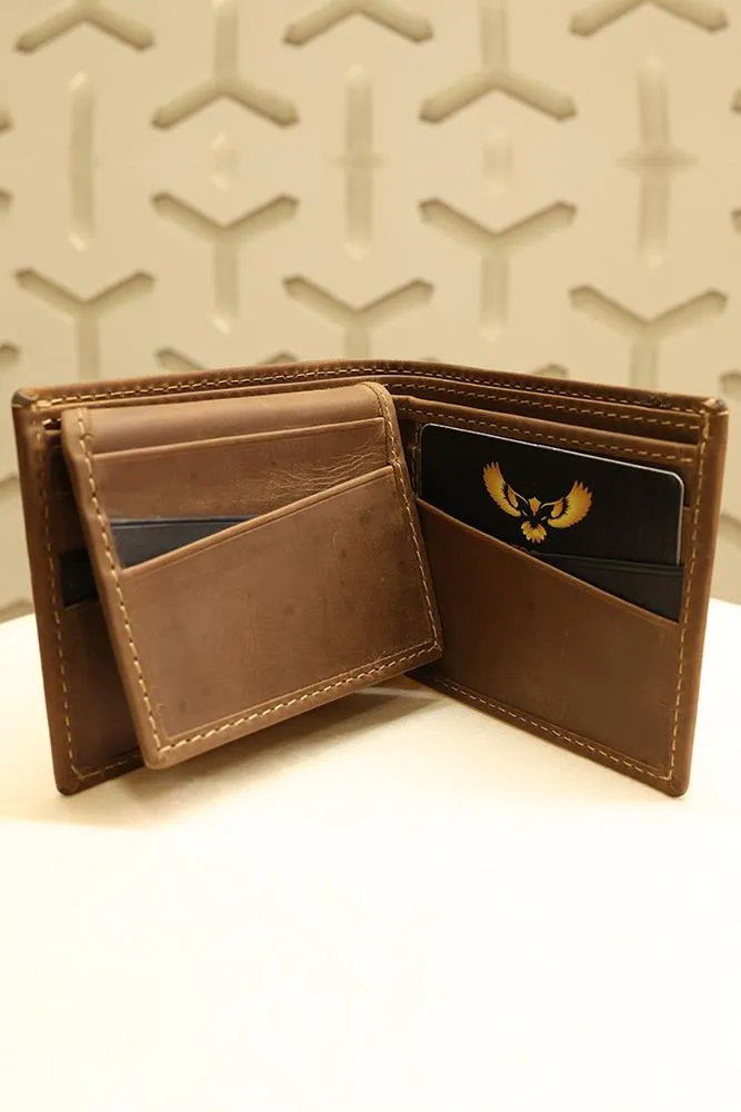 Handcrafted Flipout Card Pockets Genuine Leather Wallet