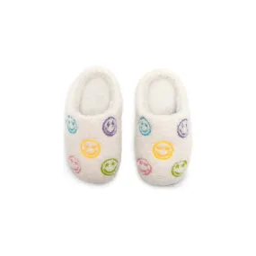 Happy All Over Slippers-white