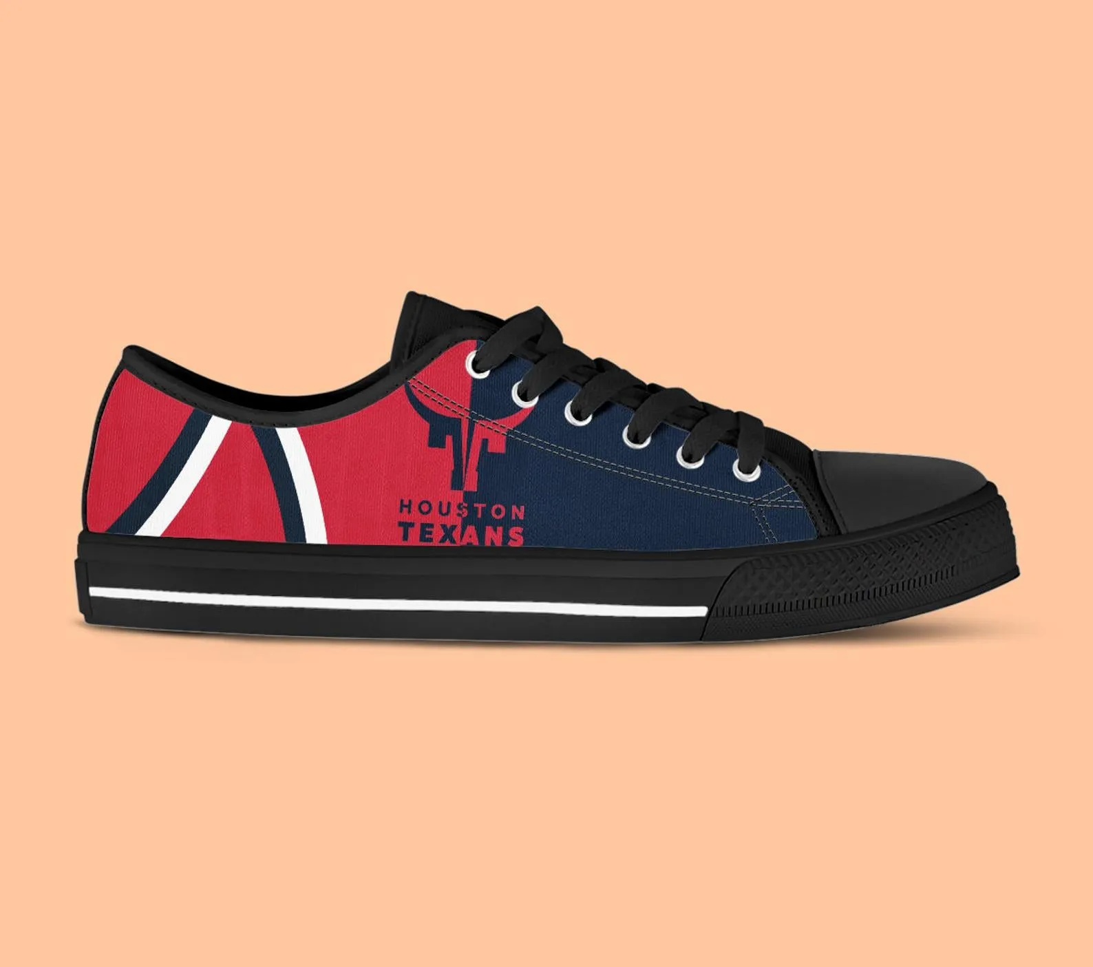 Houston Texans Custom Lowtop, Football Custom Shoes, Sports Lowtop, Canvas Shoes, Canvas Lowtop, Unisex Shoes, Music Shoes, Gift Birthday