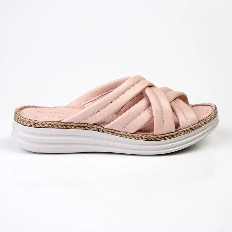 Hush Puppies Bellatrix Leather Mule Sandal - Pink