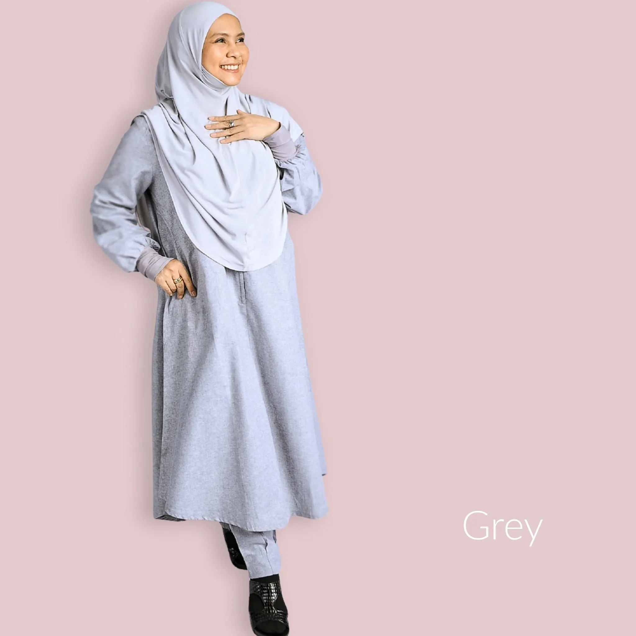 Ihram Pantsuit B ~ Grey