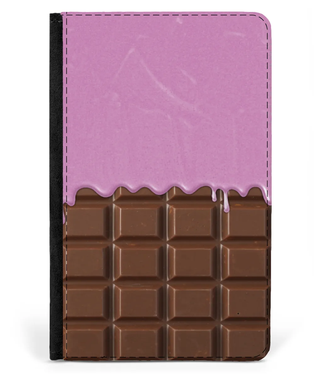 iPad 2/3/4 Faux Leather Flip Case Chocolate-Pink Sauce