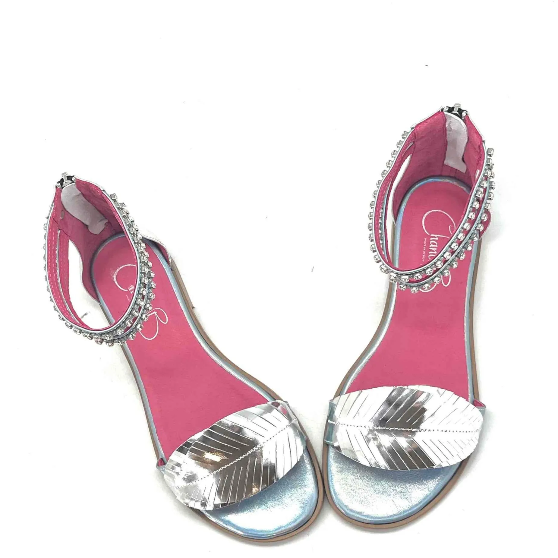 Izzy flat sandal silver blue