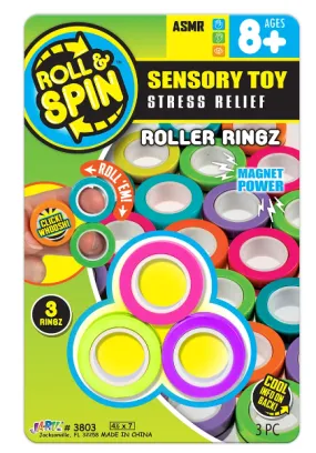 Ja-Ru Roller Ringz 3 Pack Magnetic Fidget Toy