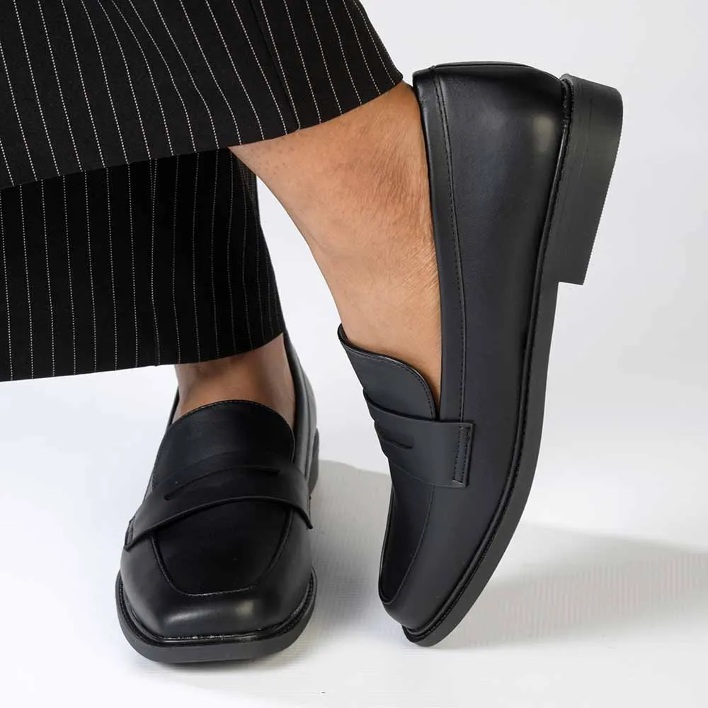 Madison Bliss Slip On Loafers - Black