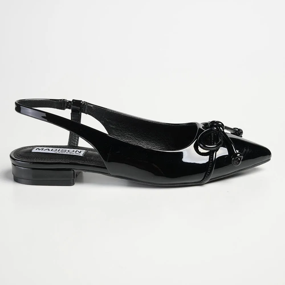 Madison Bobbi Low Block Heel Slingback Sandal - Black