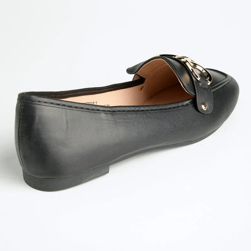 Madison Kerri Metal Trim Loafer - Black