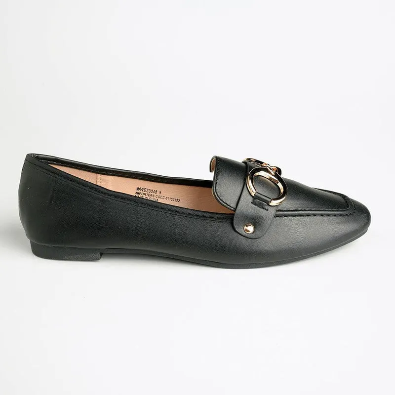 Madison Kerri Metal Trim Loafer - Black