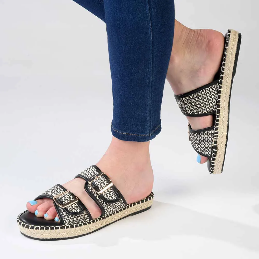 Madison Loyalty Espadrille Mule - Black