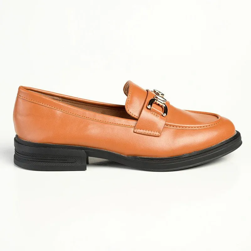 Madison Poppy Platform Loafer -Dark Tan