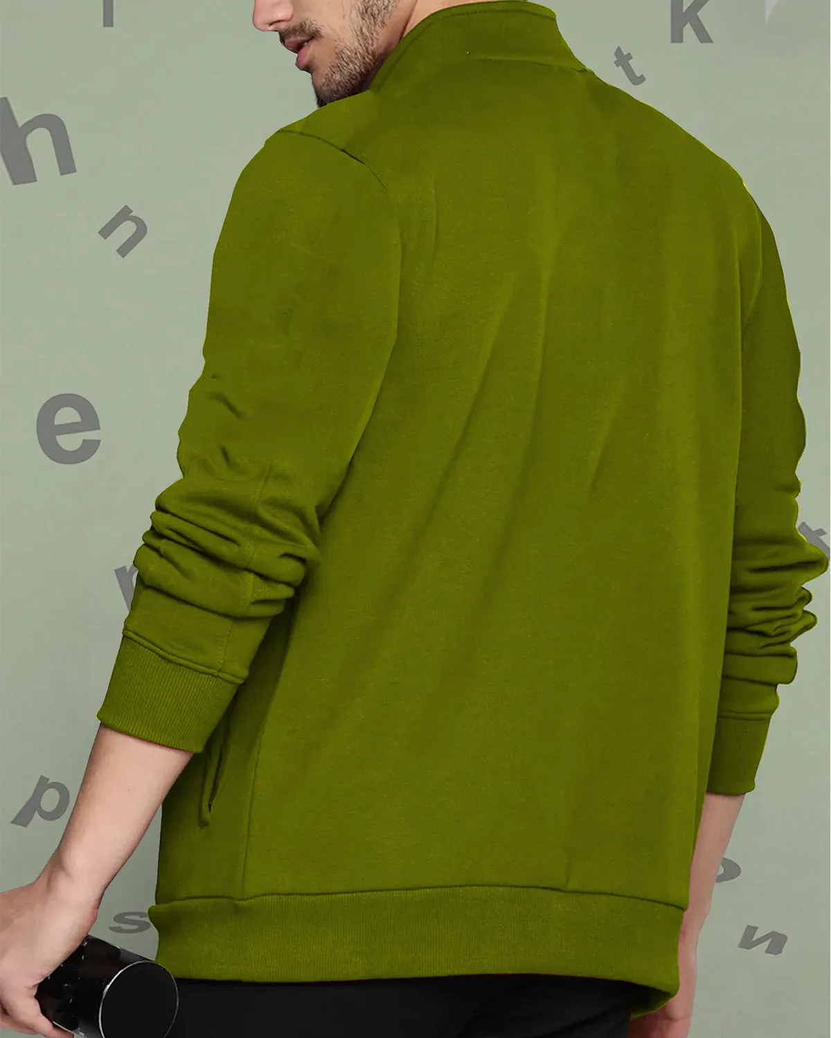 Men Casual Jacket - Olive Green