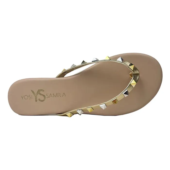 Rivington Sandal - Beige Metallic Studded